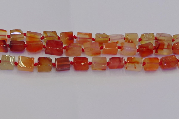 CNG6932 15.5 inches 5*8mm - 8*12mm nuggets red agate beads