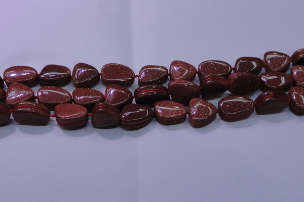 CNG695 15.5 inches 13*18mm - 15*16mm freeform goldstone beads