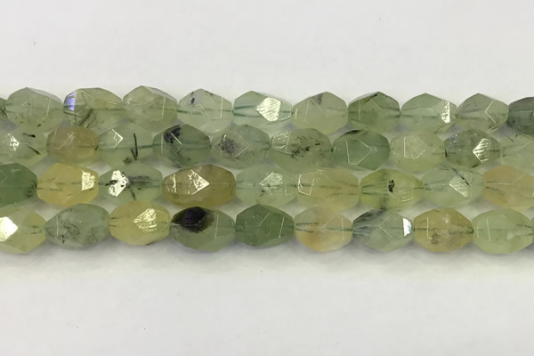 CNG6956 10*14mm - 12*16mm faceted nuggets green rutilated quartz beads