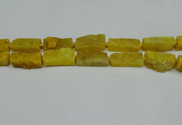 CNG7012 15.5 inches 10*28mm - 12*30mm freeform druzy agate beads