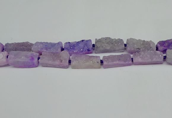 CNG7013 15.5 inches 10*28mm - 12*30mm freeform druzy agate beads