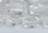 CNG7130 15.5 inches 6*10mm - 10*14mm faceted nuggets white crystal beads