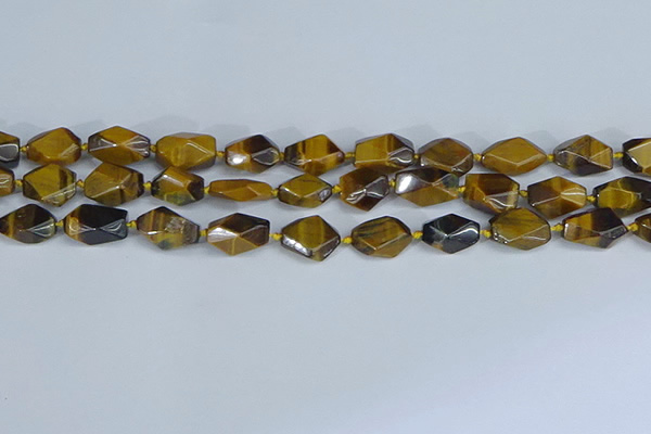 CNG7139 6*10mm - 10*14mm faceted nuggets yellow tiger eye beads