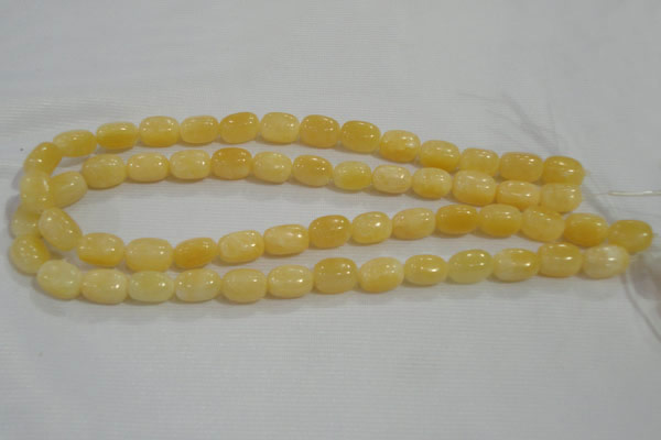 CNG716 15.5 inches 10*14mm nuggets rice yellow jade beads wholesale