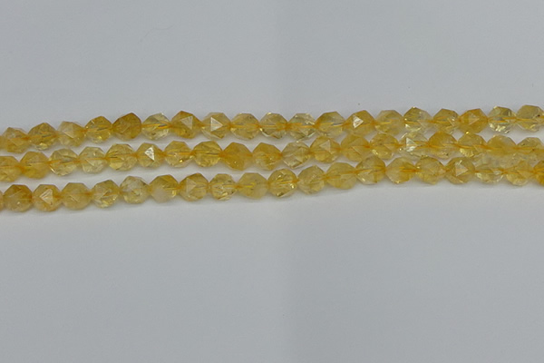 CNG7236 15.5 inches 8mm faceted nuggets citrine beads wholesale