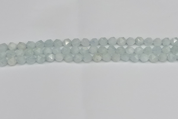 CNG7260 15.5 inches 6mm faceted nuggets aquamarine beads