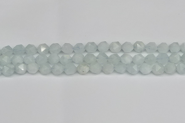 CNG7261 15.5 inches 8mm faceted nuggets aquamarine beads