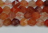 CNG7280 15.5 inches 6mm faceted nuggets red rabbit hair quartz beads