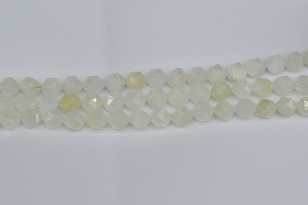 CNG7287 15.5 inches 10mm faceted nuggets white moonstone beads