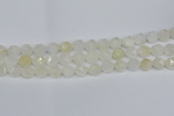 CNG7288 15.5 inches 12mm faceted nuggets white moonstone beads