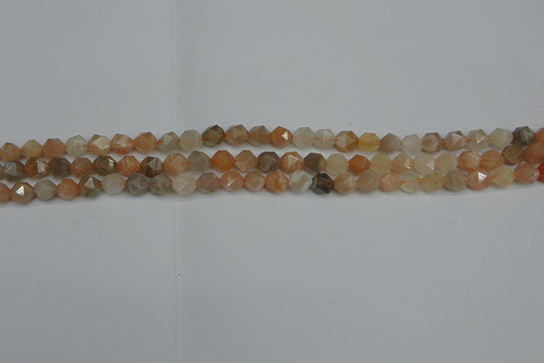 CNG7290 15.5 inches 6mm faceted nuggets moonstone beads