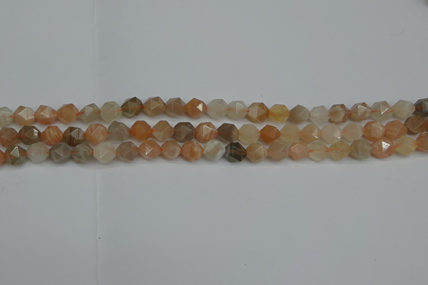 CNG7291 15.5 inches 8mm faceted nuggets moonstone beads
