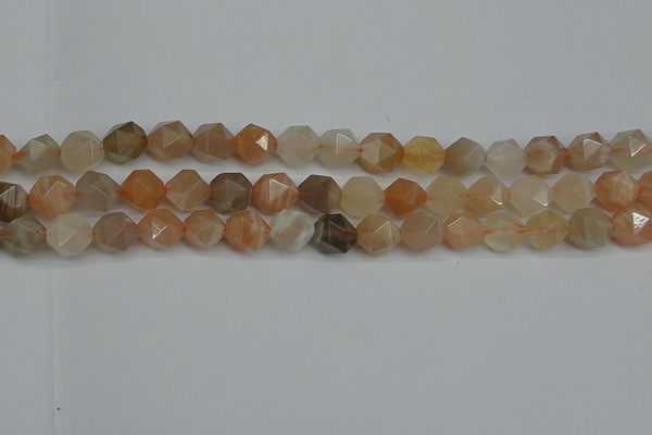 CNG7292 15.5 inches 10mm faceted nuggets moonstone beads