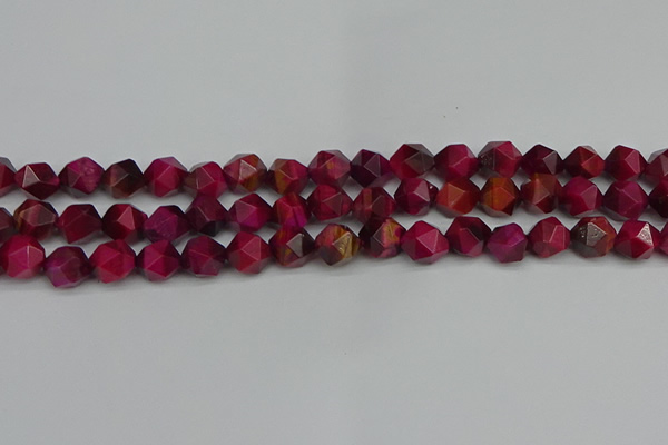 CNG7322 15.5 inches 10mm faceted nuggets red tiger eye beads