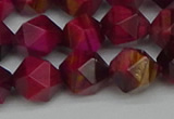 CNG7323 15.5 inches 12mm faceted nuggets red tiger eye beads