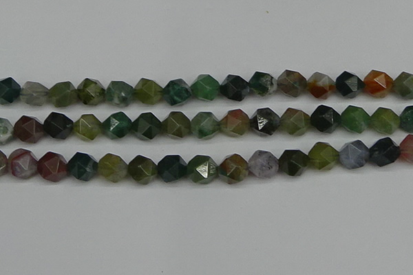 CNG7343 15.5 inches 12mm faceted nuggets Indian agate beads