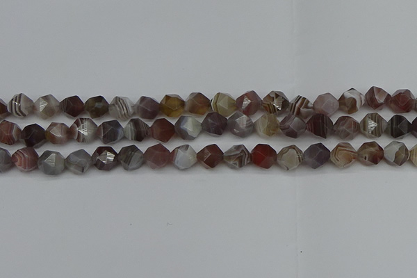 CNG7346 15.5 inches 8mm faceted nuggets botswana agate beads