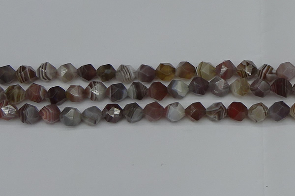 CNG7347 15.5 inches 10mm faceted nuggets botswana agate beads