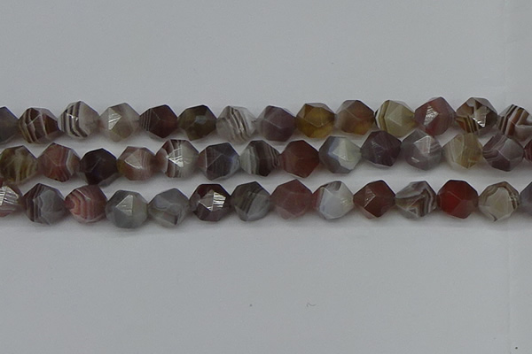 CNG7348 15.5 inches 12mm faceted nuggets botswana agate beads