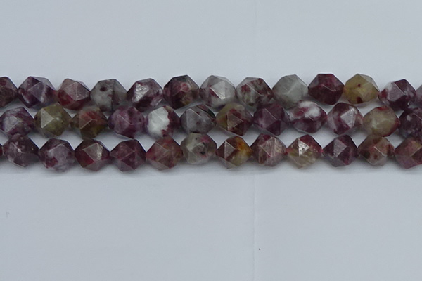 CNG7413 15.5 inches 12mm faceted nuggets tourmaline beads