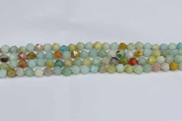 CNG7415 15.5 inches 6mm faceted nuggets amazonite beads