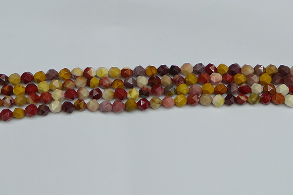 CNG7425 15.5 inches 6mm faceted nuggets mookaite beads