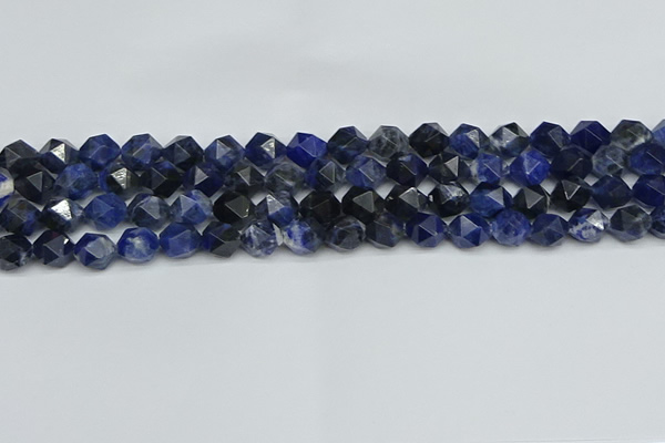CNG7436 15.5 inches 8mm faceted nuggets sodalite gemstone beads