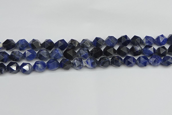 CNG7437 15.5 inches 10mm faceted nuggets sodalite gemstone beads
