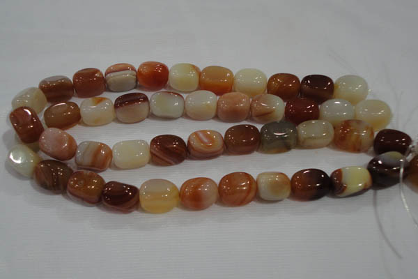 CNG746 15.5 inches 13*18mm nuggets line agate beads wholesale