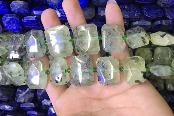 CNG7475 15.5 inches 18*25mm - 20*28mm faceted freeform prehnite beads
