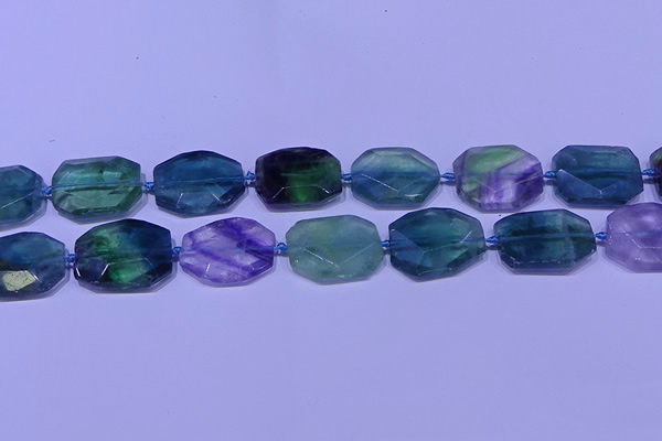 CNG7521 15.5 inches 18*25mm - 25*35mm faceted freeform fluorite beads