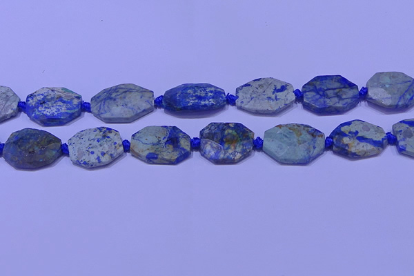 CNG7532 15.5 inches 18*25mm - 25*35mm faceted freeform chrysocolla beads