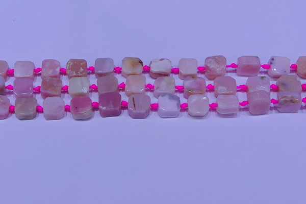 CNG7554 15.5 inches 11*12mm - 12*13mm freeform pink opal beads