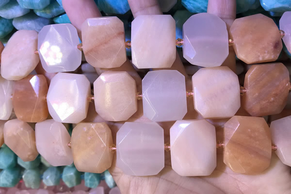 CNG7566 18*25mm - 20*28mm faceted freeform opal gemstone beads