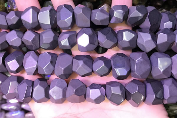 CNG7585 15.5 inches 12*16mm - 13*18mm faceted nuggets hematite beads