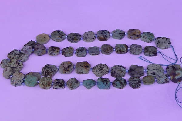 CNG7616 15.5 inches 10*12mm - 15*16mm freeform African Turquoise beads