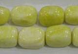 CNG764 15.5 inches 13*18mm nuggets lemon jade beads wholesale