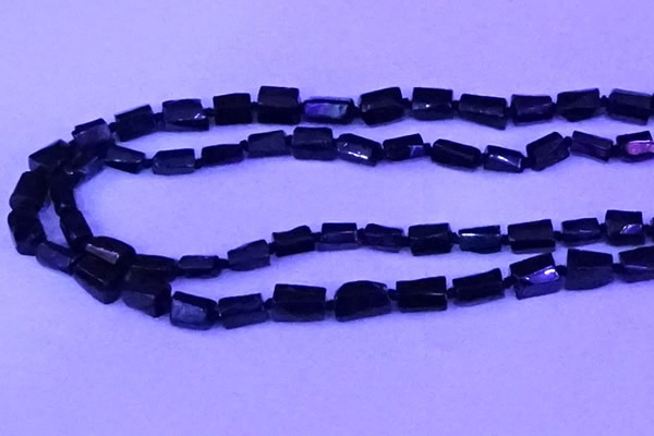 CNG7655 15.5 inches 5*7mm - 8*10mm nuggets black tourmaline beads
