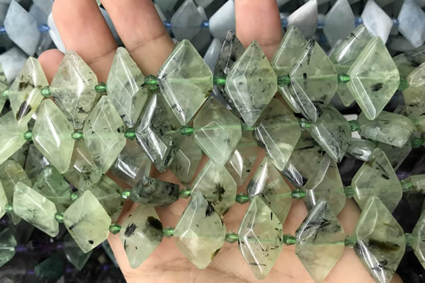 CNG7703 15.5 inches 13*20mm - 15*25mm faceted freeform prehnite beads