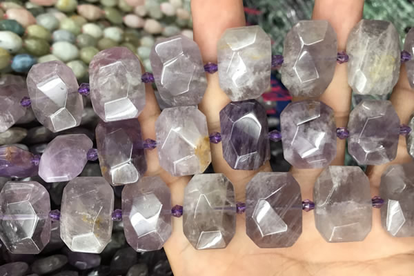 CNG7777 15.5 inches 13*18mm - 15*25mm faceted freeform amethyst beads