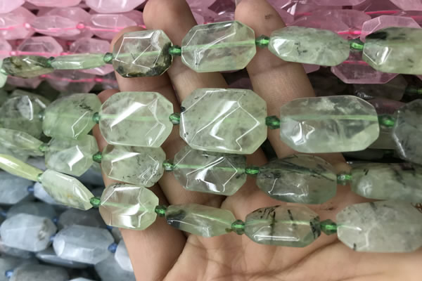 CNG7804 15.5 inches 13*18mm - 18*25mm faceted freeform prehnite beads