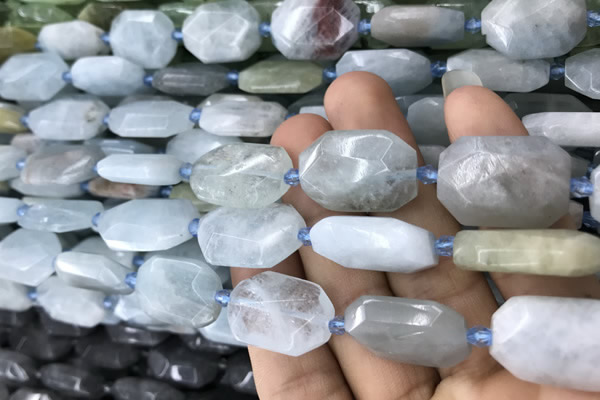 CNG7811 15.5 inches 13*18mm - 18*25mm faceted freeform aquamarine beads