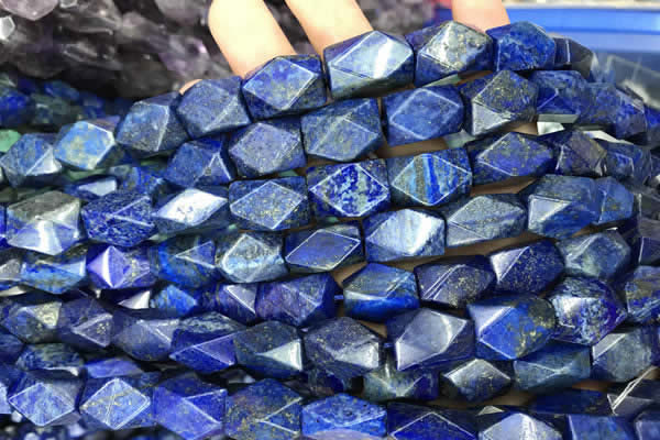 CNG7849 15.5 inches 12*16mm - 13*18mm faceted nuggets lapis lazuli beads