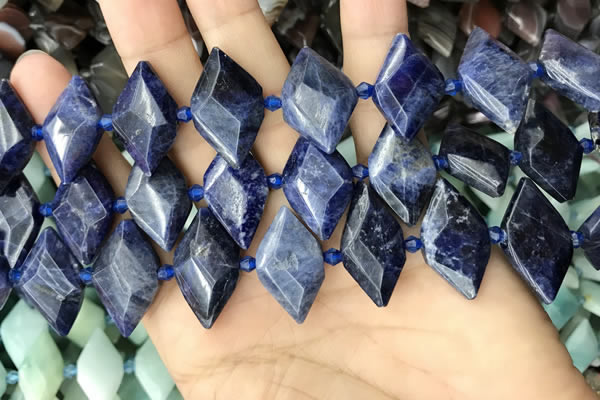 CNG7878 15.5 inches 13*20mm - 15*25mm faceted freeform sodalite beads