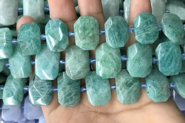 CNG7922 15.5 inches 13*18mm - 15*25mm faceted freeform amazonite beads