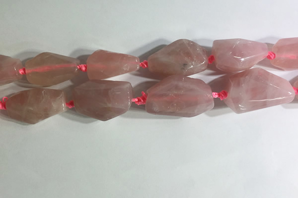 CNG7951 15.5 inches 15*25mm - 20*40mm nuggets rose quartz beads