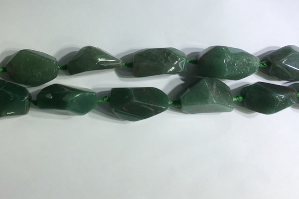 CNG7962 15.5 inches 15*25mm - 20*40mm nuggets green aventurine beads
