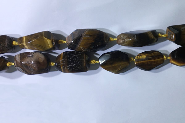 CNG7963 15.5 inches 15*25mm - 20*40mm nuggets yellow tiger eye beads
