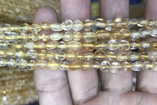 CNG8007 15.5 inches 5*7mm nuggets citrine beads wholesale