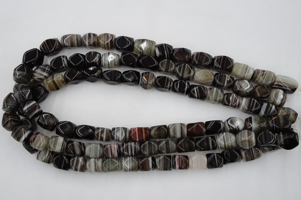 CNG801 15.5 inches 8*12mm faceted nuggets agate gemstone beads